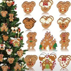 Disney Minnie Mouse Mickie Mouse Christmas Ornaments / Name Tags - Set of 24 NEW